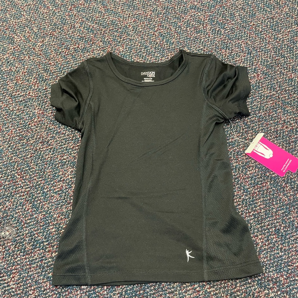 Danskin Black Short Sleeve Active Tee for Girls